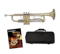 Tromba in Sib TTR-171 in ottone - completa con bocchino, custodia, accessori + metodo per tromba “Trumpet Basics”