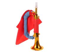 Tromba Militare di Plastica per Performance, Strumento Leggero | Colore Oro, Dimensioni 33, 00x12, 00x9, 50cm, per Ensemble di Banda, Flusso D'aria Regolare