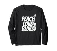 Tromba Musicale Peace Love Blues Maglia a Manica