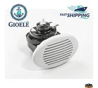 TROMBA NAUTICA DA INCASSO OVALE 12V IN ABS BIANCO PER BARCA SCAFO GOMMONE