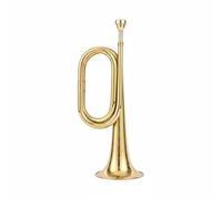 Tromba Ottone Corno Bugle Strumento Musicale Call Realizzata in Ottone Solido con Tocco Elegante Suono Pulito Adatto a Insegnanti Uso Domestico Eventi Formali, Grande, size to 3