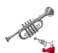 Tromba per bambini, giocattoli per tromba - strumento a vento per bambini piccoli - può essere utilizzato in molti modi 4 chiavi a colori, esercizi di coordinazione per bambini