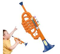 Tromba per bambini - Strumento musicale giocattolo | Tromba giocattolo in ABS da 9 cm per ragazzi e ragazze, design adatto ai bambini per l'apprendimento della musica, il gioco creativo e l'intratten