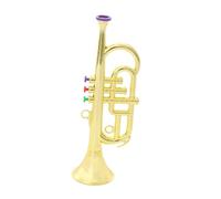 tromba Per Principianti 1 Strumento A Fiato A Tromba In Plastica Da 34 Cm Con 3 Chiavi In argento O Oro(Gold)