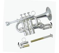 Tromba Per Principianti Sib/A Piccolo Tromba Strumenti Musicali Spazzola Finiture Corpo In Ottone Con Custodia(B)