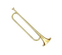 Tromba portatile in ottone Si bemolle per principianti Tromba Tromba da cavalleria Strumento musicale Tromba portatile per orchestra militare della scuola per principianti