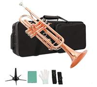 Tromba principianti B-flat Tre-Tone Trumpet È Adatto Per I Principianti Per Giocare A Bande Di Prova, Arancione Cremisi Tromba Professionale