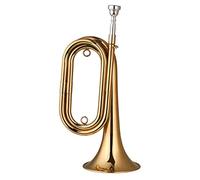 Tromba principianti Brass Bugle Call Chiamata Placcata In Oro Plated Tromba Cavalry Corno Con Bookpiece Borsa Per Il Trasporto Strumento Musicale Per Principianti Tromba Professionale