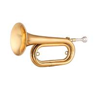 Tromba principianti Brass Bugle Call Chiamata Plated Plated Tromba Cavalry Corno Con Bookpiece Borsa Per Il Trasporto Strumento Musicale Per Principianti Play Tromba Professionale