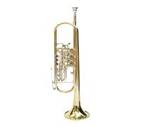 Tromba principianti Piccola Tromba A Chiave Piatta Tre Tasto Piatto B-flat Trumpet Tre-tono Valvola Rotante A Tre Toni Tromba Professionale