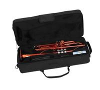 Tromba Principianti Set Di Tromba Standard In Sib Arancione Strumento In Ottone Adatto Ai Principianti Incluso Bocchino 7C E Guanti(Orange trumpet)