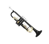 Tromba Principianti Set Di Tromba Standard In Sib Nera Per Principianti Di Strumenti In Ottone Incluso Bocchino 7C Ecc.(Black Trumpet)