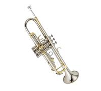 Tromba Principianti Strumento Tromba Professionale Placcato Argento Con Testa Piatta Misura B Con Custodia