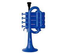 Tromba Principianti Tromba In Plastica Con Chiave In Si Bemolle Strumento Di Ottone Professionale Per Principianti Giallo Blu E Viola.(Azure blue)