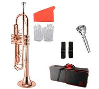 Tromba principianti Tromba In Si Bemolle Con Tubo In Ottone Tromba Tricolore Con Trattamento In Oro Rosa Tromba Professionale