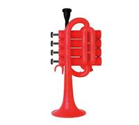 Tromba Principianti Tromba Soprano In Sib In Plastica Placcata Oro Rosso Nero Per Principianti Esame Professionale(Red)
