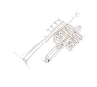 Tromba Professionale Alta In Sib Tromba Piccola Ottone Oro Argento Superficie Laccata Qualità Della Tromba (Color : Silver)
