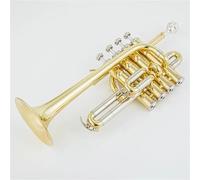 Tromba Professionale Alta In Sib Tromba Piccola Tromba In Ottone Con Superficie Laccata Oro Argento(G)