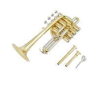 Tromba Professionale Alta Sib Tromba Piccola Tromba In Ottone Con Superficie Laccata Oro Argento (Color : Gold)