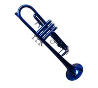 Tromba professionale I principianti dello strumento tromba in ottone testano le prestazioni della banda B bemolle di colore blu