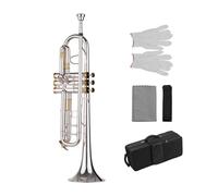 Tromba Professionale In Sib Materiale In Ottone Strumento A Fiato Con Superficie Placcata Argento Con Accessori Per Borsa Da Trasporto Per Bocchino