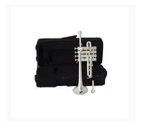 Tromba Professionale In Sib Tromba Con Tono In Ottone Laccato Oro (Color : Silver)