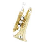 Tromba professionale Mini tromba tascabile Tromba in ottone Sib strumento con cinghie guanti panno corda spazzola per copricapo