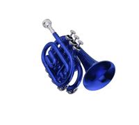 Tromba professionale Nuova mini tromba tascabile blu strumento a fiato in ottone piatto in Sib