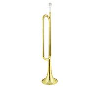Tromba professionale Professionale interamente in bronzo che suona il corno giovanile con carica di corno laccato oro tromba militare con tamburo tromba