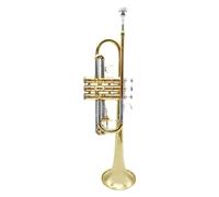 Tromba professionale Strumento a fiato western in ottone per adulti tromba a tre toni in Do alto