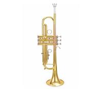 Tromba professionale Strumento per tromba da banda professionale con bocchino in bronzo fosforoso B piatto laccato oro