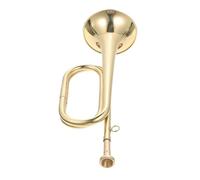 Tromba professionale Strumento piatto in ottone tromba dorata strumento a fiato in ottone mini tromba tascabile argento a bocca piatta