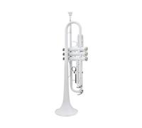 Tromba professionale Tromba bianca in Sib piatto in ottone per tromba musicale con guanti per boccaglio accessori per scatola di stoffa per la pulizia