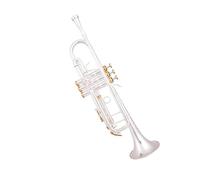 Tromba professionale Tromba con chiave dorata in Si bemolle oro rame placcato argento strumento a tromba prestazioni professionali