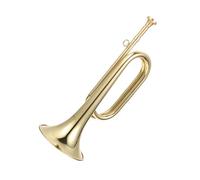 Tromba professionale Tromba da cavalleria in ottone per strumento in ottone con bocchino per tromba in corno in ottone