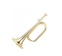 Tromba professionale Tromba da cavalleria in ottone per tromba da chiamata in corno con bocchino adatta per ottoni da banda scolastica