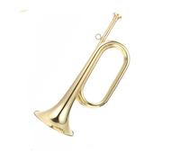 Tromba professionale Tromba da chiamata in corno in ottone Tromba da cavalleria in ottone con bocchino adatta per banda scolastica