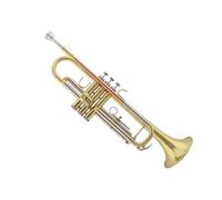 Tromba professionale Tromba in corno spagnolo laccato oro in si bemolle con strumento a fiato in ottone a bocca piatta