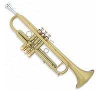 Tromba professionale Tromba in corno spagnolo laccato oro in si bemolle con strumento a fiato in ottone a bocca piatta