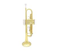 Tromba professionale Tromba musicale professionale Bb B strumento a fiato in materiale piatto in tubo di rame con scatola per cinturino per bocchino(Color:3/4)