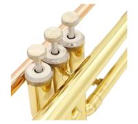 Tromba professionale Tromba musicale professionale Bb B strumento a fiato in materiale piatto in tubo di rame con scatola per cinturino per bocchino(Color:2)
