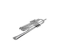 Tromba professionale Tromba per strumenti musicali con superficie in ottone placcato argento di alta qualità con accessori per scatola