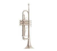Tromba professionale Tromba piatta a tre note per strumento musicale interamente in ottone, interamente in argento, per principianti e gruppi professionali