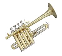 Tromba professionale Tromba professionale in Sib piccola tromba in ottone verniciato oro e argento con pistone in lega di alta qualità