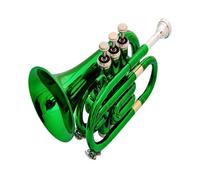 Tromba professionale Tromba tascabile formato palmo verde Mini tromba in Sib formato palmo