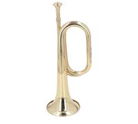 Tromba Spagnola Tromba da Cavalleria in Ottone Dorato Chiave C Tromba Militare Bocchino da 11 Cm di Diametro per Orchestra e Banda Musicale