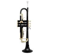 Tromba Standard Bb Set Per Principianti Tromba In Sib Tono Nero Strumento Corpo In Ottone Tromba Con Chiave Colorata In Oro Con Accessori Per Valvola A Pressione(B)