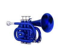 Tromba Standard Set Tromba Standard Sib Flat In Ottone Materiale Strumento A Fiato Con Guanti In Tessuto Custodia Per Il Trasporto(Blue)