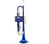 Tromba Standard Tromba In Sib Tono Blu Strumento Corpo In Ottone Tromba Con Chiave Colorata In Oro Con Accessori Per Valvola A Pressione(B)