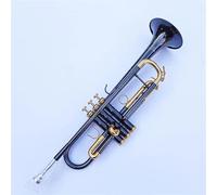 Tromba Strumento Musicale In Ottone Con Tromba In Sib Si Bemolle Unico Nel Suo Genere Con Custodia Con Cinturino Per Guanti E Legatura In Oro Nero